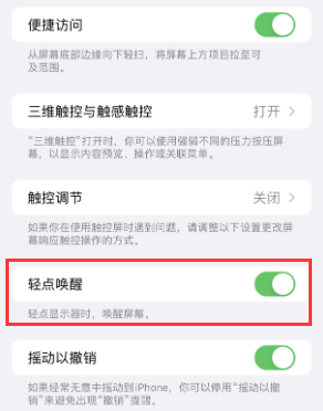 叶集苹果授权维修站分享iPhone轻点无法唤醒怎么办 