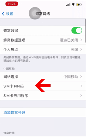 叶集苹果14维修网分享如何给iPhone14的SIM卡设置密码 